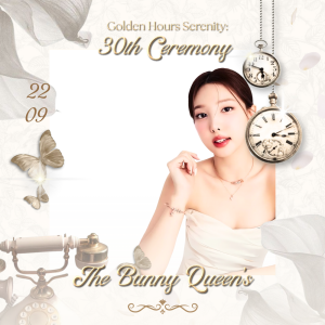 Golden Hours Serenity: The Bunny Queen's 30th Ceremony