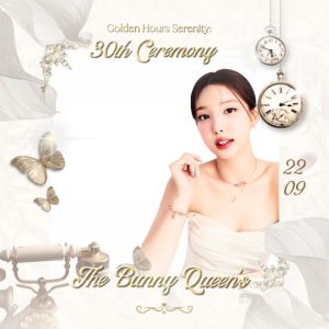 Golden Hours Serenity: The Bunny Queen's 30th Ceremony